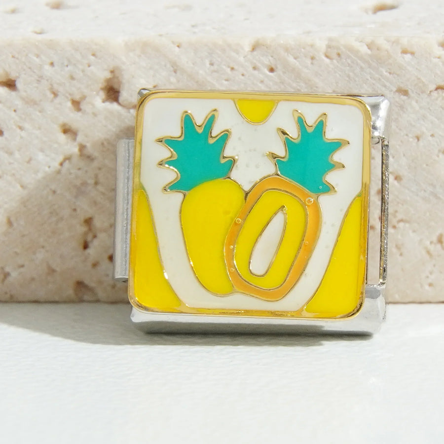 Silver Aesthetic Italian Charms - Fruit Collection