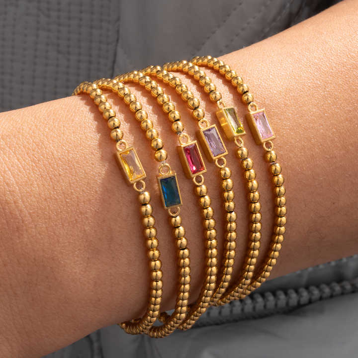 Beaded Birthstone Bracelet