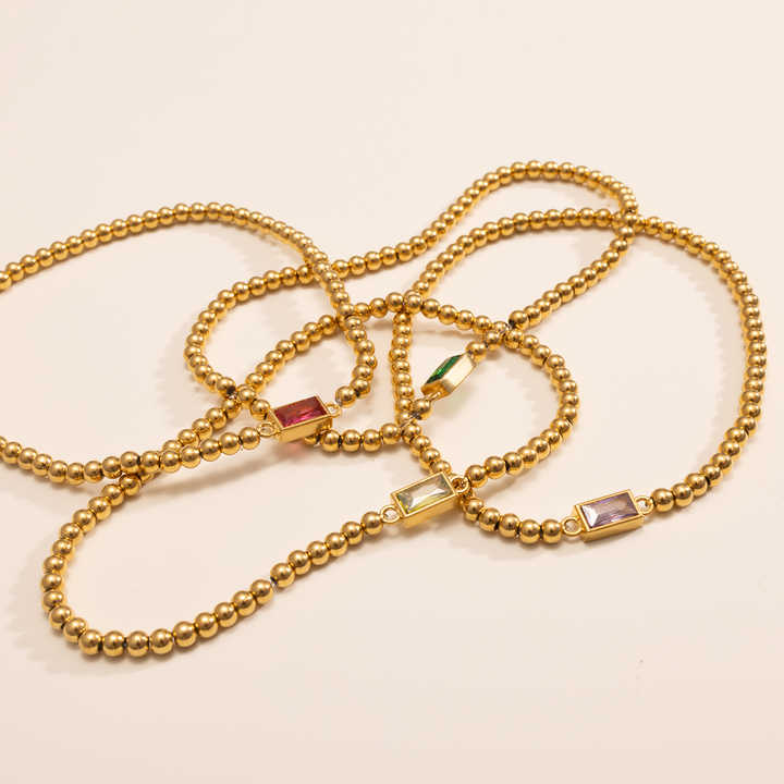 Beaded Birthstone Bracelet