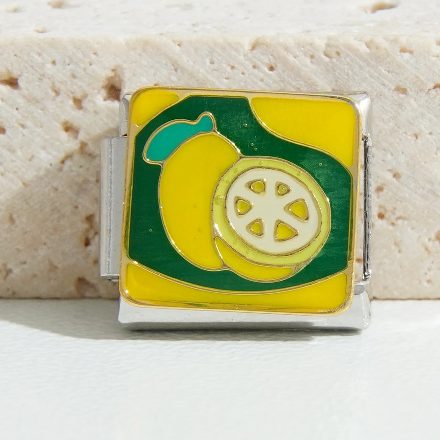 Silver Aesthetic Italian Charms - Fruit Collection