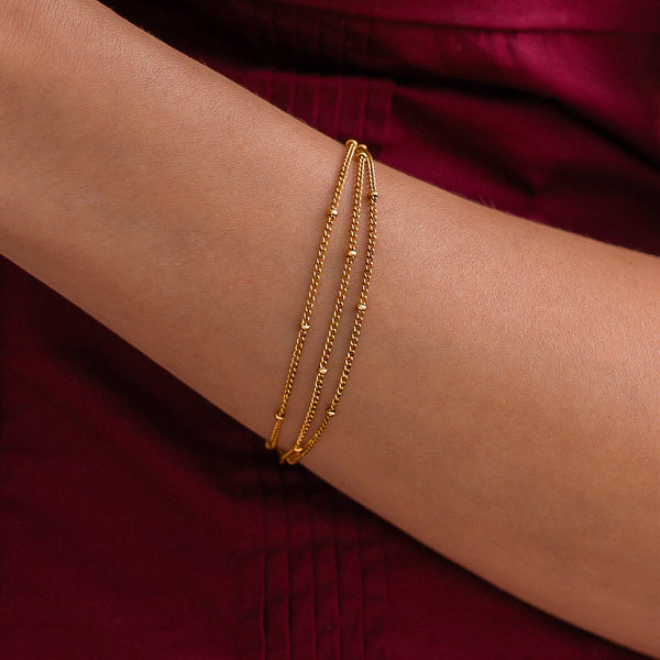 Triple Layer Satellite Chain Bracelet