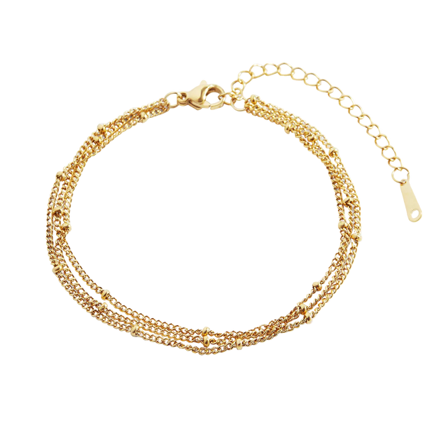 Triple Layer Satellite Chain Bracelet