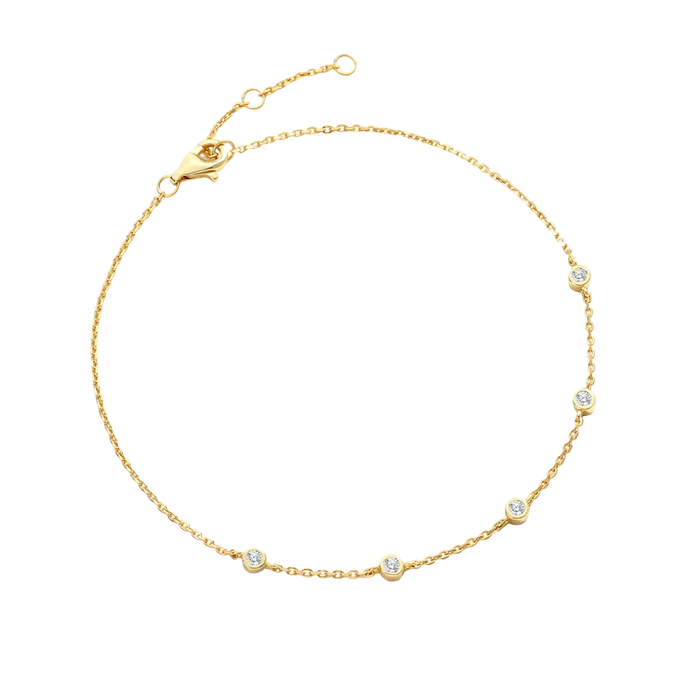 Bezel-Set Clear-Stone Bracelet