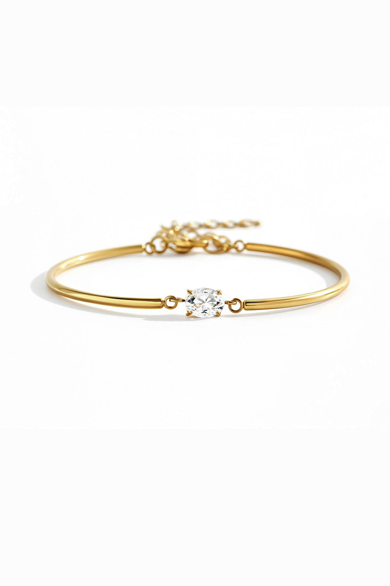 Calista gold-tone gemstone cuff detail