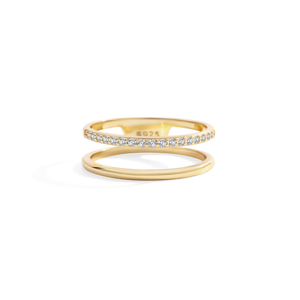 Celeste Pavé Double Band Ring