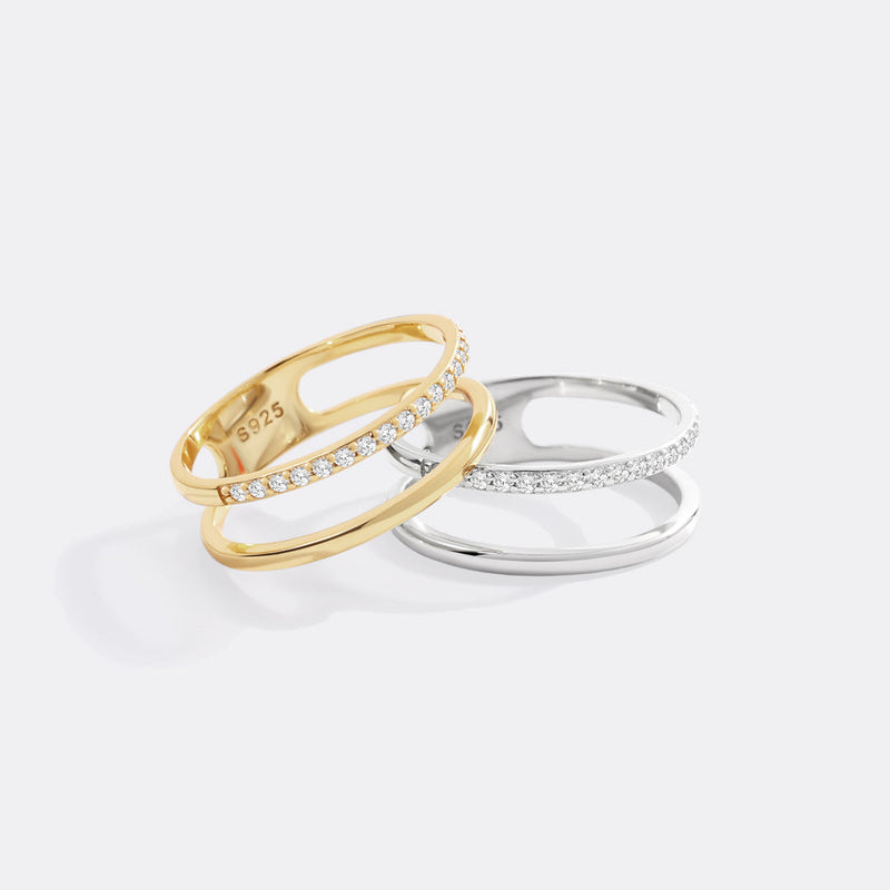Celeste double band ring finish comparison