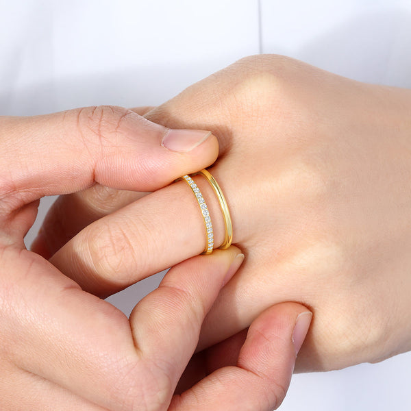 Celeste Pavé Double Band Ring