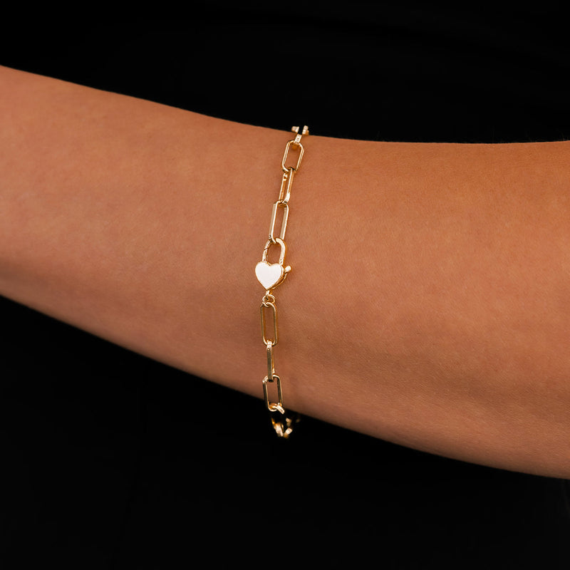 Cora Heart Lock Bracelet product view 3