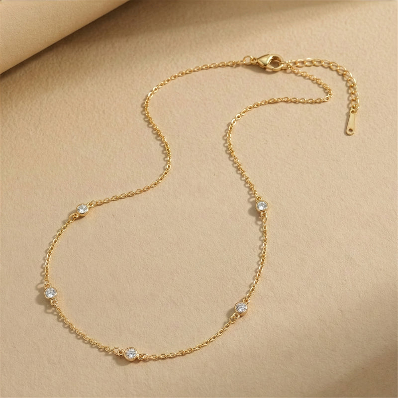 Estelle CZ Station Necklace product view 3