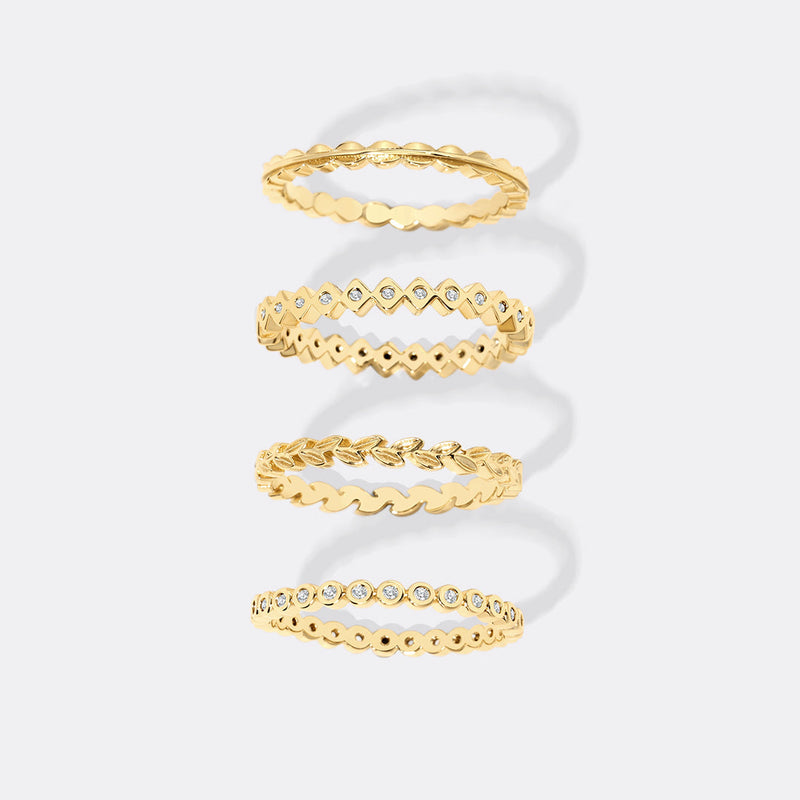 Dainty Gold Mini Ring Set
