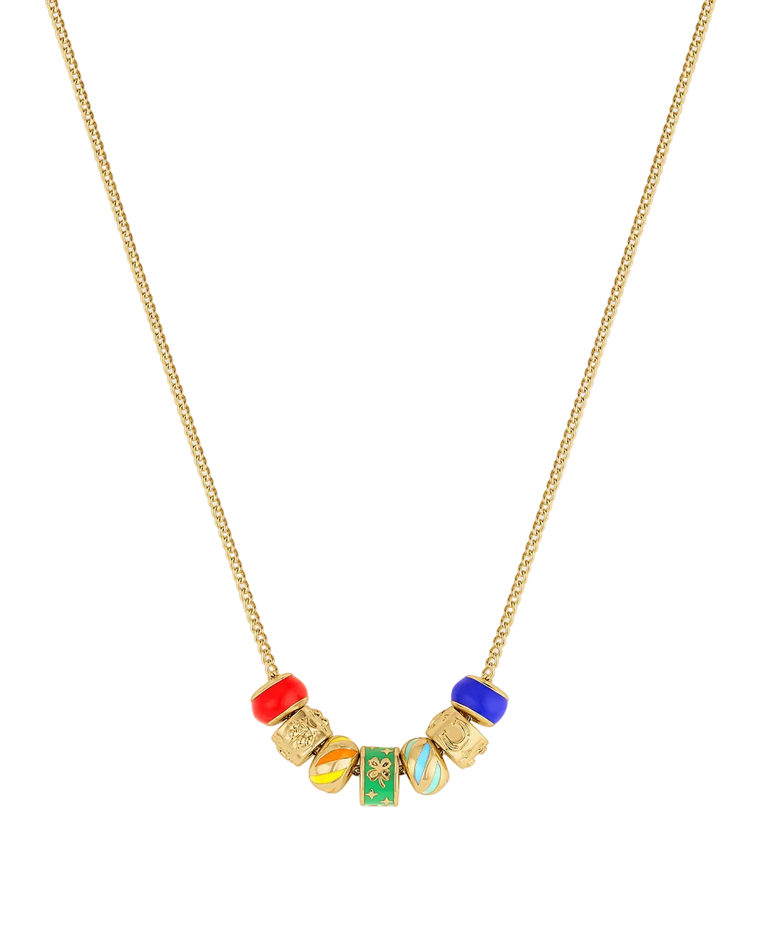 Fortuna Enamel Talisman Necklace