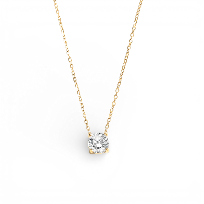 Liora CZ Solitaire Pendant