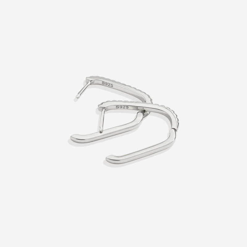 Luma Square Pavé Hoops product view 4