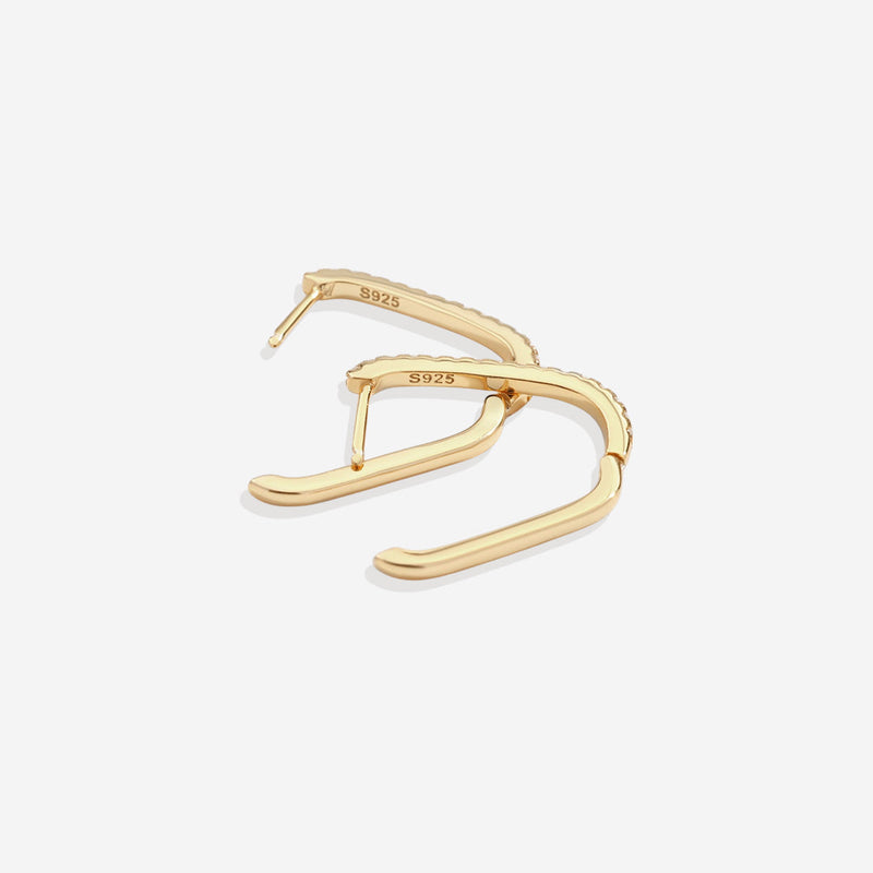 Luma Square Pavé Hoops product view 5