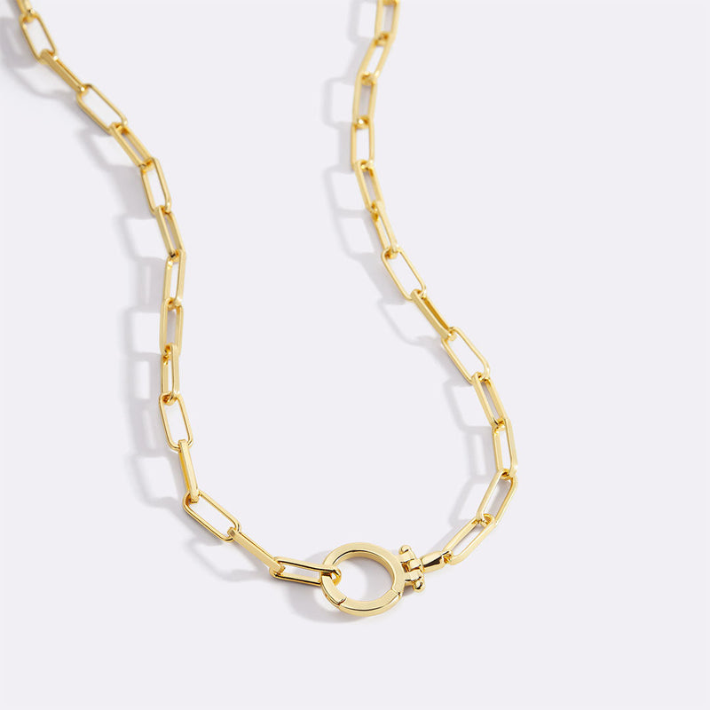 Mira Paperclip Chain Necklace product view 2