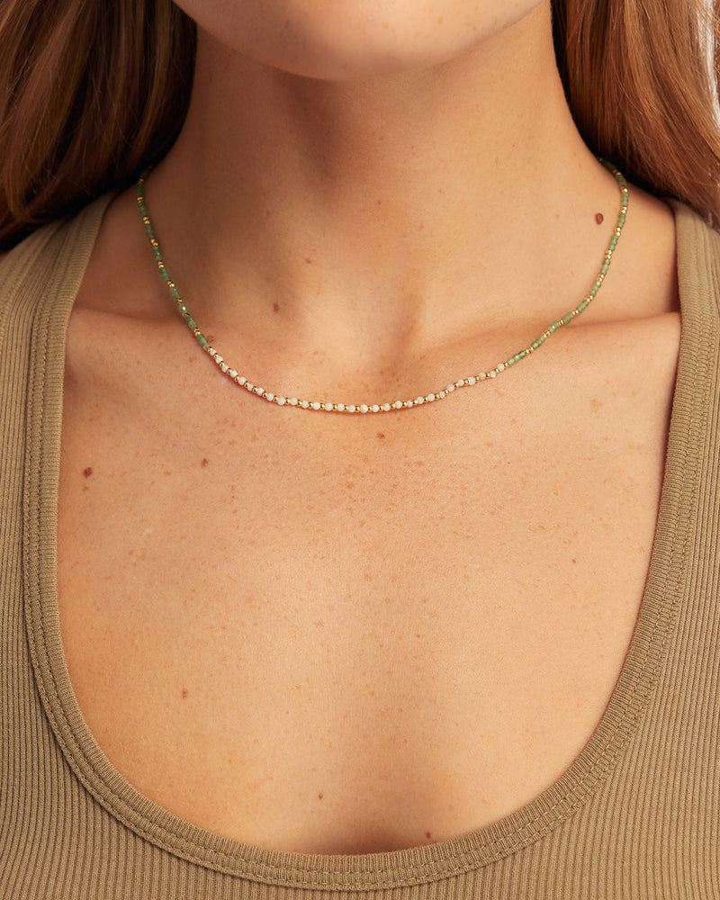 Sage Tide Beaded Necklace view 2