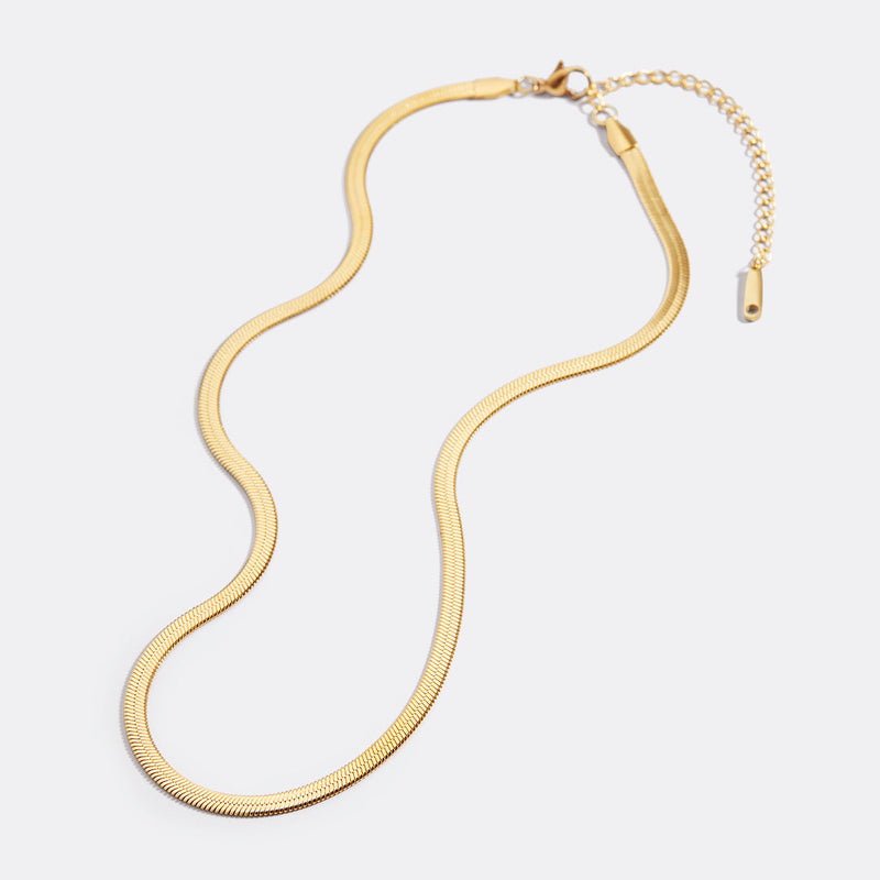 Siena Herringbone Chain Necklace product view 2