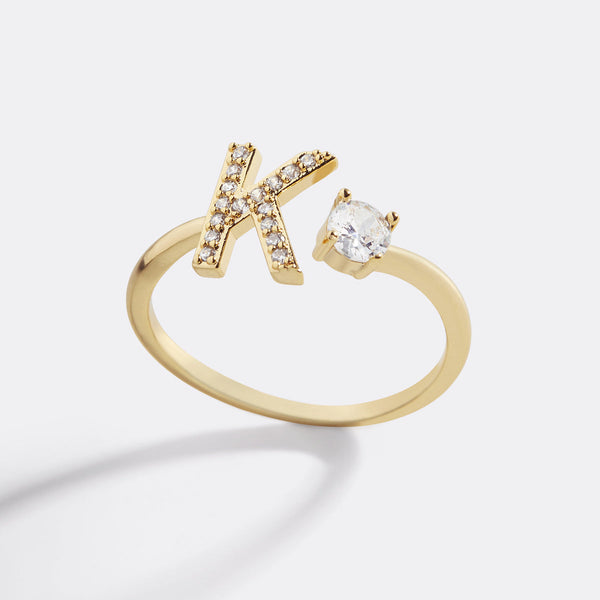 Signature Pavé Initial Ring