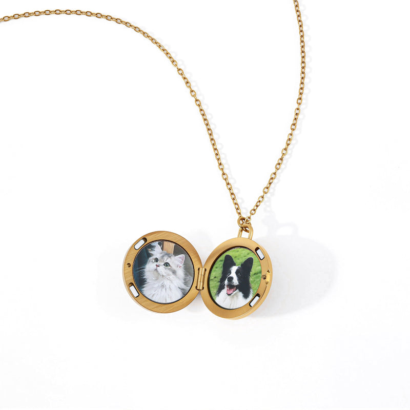 Vesper mother-of-pearl keepsake locket flat lay